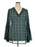 MICHAEL Michael Kors Teal Long Sleeve Blouse Size 2X - photo 1