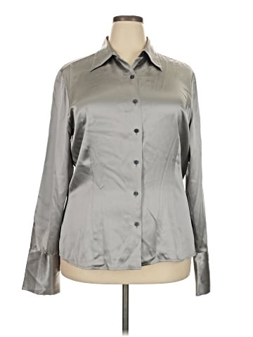 Eddie Bauer Long Sleeve Silk Top (view 1)