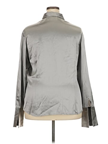 Eddie Bauer Long Sleeve Silk Top (view 2)
