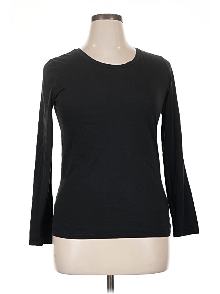 Pre-owned Susina 3/4 Sleeve T-shirt In Black
