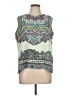 Talbots Outlet 100% Polyester Green Sleeveless Blouse Size L (petite) - photo 1