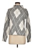 Chloe & Jasmine 100% Polyester Argyle Gray Turtleneck Sweater Size M - photo 1