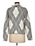 Chloe & Jasmine 100% Polyester Argyle Gray Turtleneck Sweater Size M - photo 2