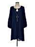 New Directions Solid Blue Casual Dress Size S - photo 1