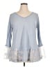 Kaktus Blue Long Sleeve Top Size 1X - photo 1