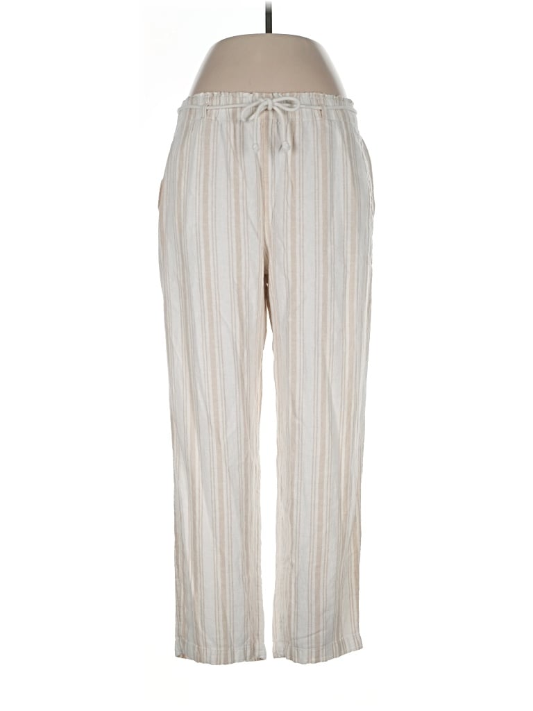 Pre-owned Sigrid Olsen Linen Pants In Ivory