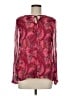 J.Crew 100% Silk Paisley Pink Long Sleeve Silk Top Size 8 - photo 1
