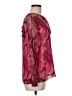 J.Crew 100% Silk Paisley Pink Long Sleeve Silk Top Size 8 - photo 4