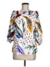 Boho Chic White 3/4 Sleeve Blouse Size M - photo 1