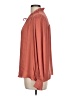 Calligraphie 100% Polyester Orange Long Sleeve Blouse Size L - photo 5