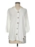 Neon Buddha Ivory 3/4 Sleeve Button-Down Shirt Size M - photo 1