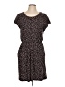 Basics Polka Dots Brown Casual Dress Size L - photo 1