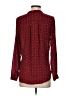 Chocolate 100% Polyester Polka Dots Burgundy Long Sleeve Blouse Size S - photo 2
