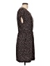 Basics Polka Dots Brown Casual Dress Size L - photo 4