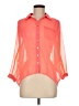 Cotton Candy 100% Polyester Color Block Orange 3/4 Sleeve Blouse Size M - photo 1