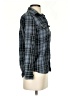 Flannel 100% Cotton Plaid Blue 3/4 Sleeve Button-Down Shirt Size XS (0) - photo 4