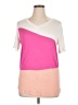 Bibi Color Block Pink Short Sleeve T-Shirt Size XL - photo 1