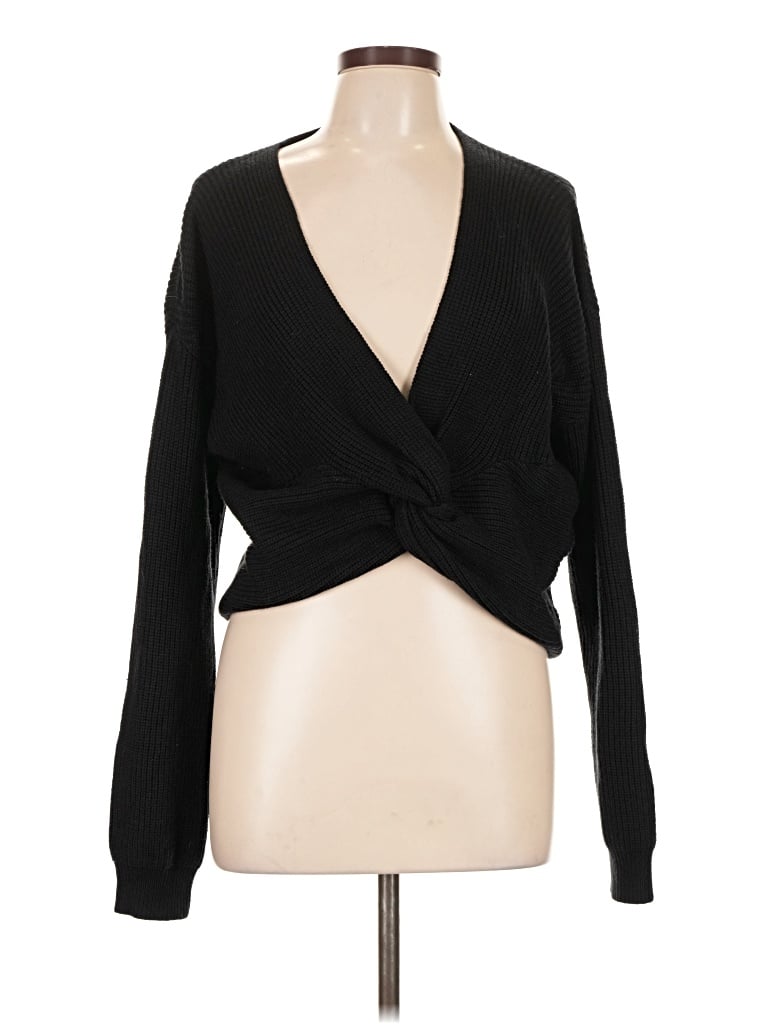 Pre-owned Unbranded Cardigan Sweater In Black