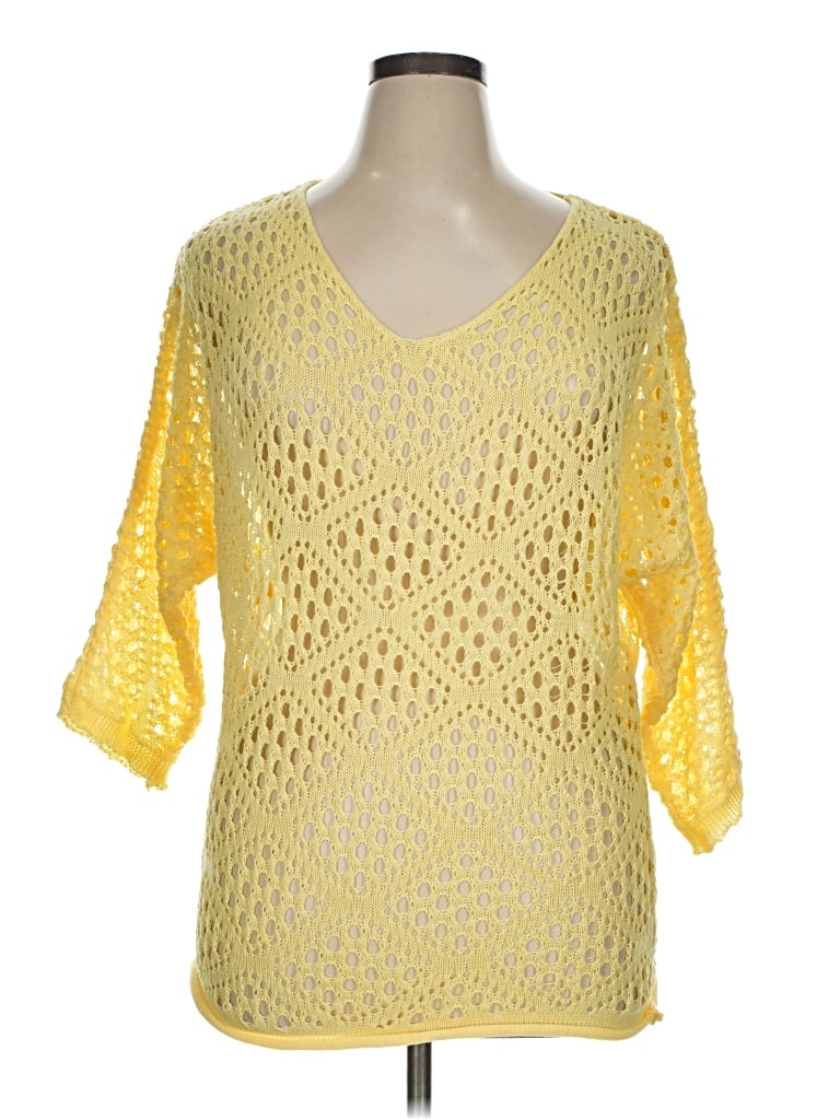 Pre-owned Unbranded Cardigan Sweater In Yellow
