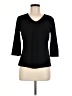 Jones New York Black 3/4 Sleeve Top Size M - photo 1