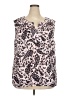 Talbots 100% Cotton Paisley Pink Sleeveless Blouse Size 3X - photo 1