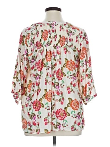 Rose + Olive 3/4 Sleeve Blouse (view 2)