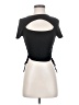 Blue Blush Black Short Sleeve Top Size S - photo 1