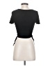 Blue Blush Black Short Sleeve Top Size S - photo 2