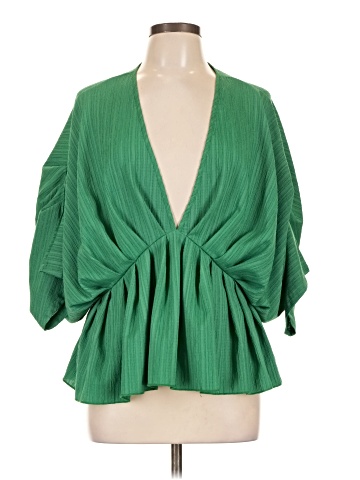 Shein Curve 3/4 Sleeve Blouse (view 1)