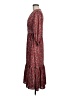 Max Studio Paisley Burgundy Casual Dress Size M - photo 5