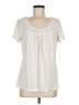 Debbie Morgan Ivory Short Sleeve Blouse Size L - photo 1