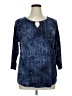 JM Collection Blue 3/4 Sleeve Blouse Size XL (estimated) - photo 1