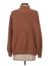 Cotton Candy LA Solid Brown Turtleneck Sweater Size S - photo 2