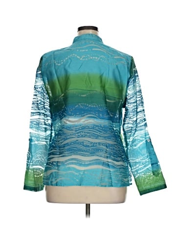 Choices 3/4 Sleeve Button-Down Shirt (view 2)