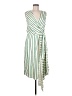 Halogen Stripes Green Ivory Casual Dress Size M - photo 1