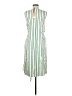 Halogen Stripes Green Ivory Casual Dress Size M - photo 2