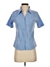 UNITI Blue Short Sleeve Blouse Size S - photo 1