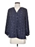 NYDJ Hearts Blue 3/4 Sleeve Blouse Size XS - photo 1