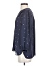 NYDJ Hearts Blue 3/4 Sleeve Blouse Size XS - photo 5