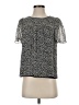 J.Crew Silver Short Sleeve Silk Top Size 2 - photo 1