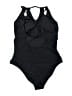 Unbranded Solid Black One Piece Swimsuit Size M (estimated) - photo 2