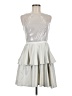 Armani Exchange 100% Polyester Metallic Silver Cocktail Dress Size 6 - photo 1