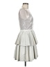 Armani Exchange 100% Polyester Metallic Silver Cocktail Dress Size 6 - photo 4