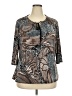 Elementz Brown 3/4 Sleeve Blouse Size 2X - photo 1