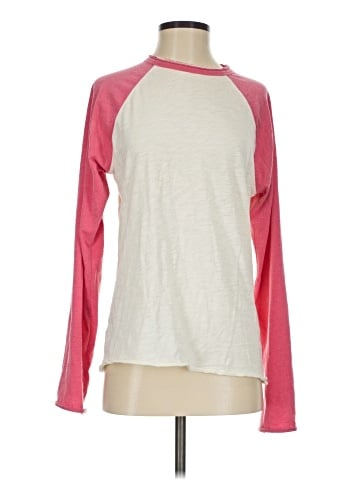 Gray Saks Fifth Avenue 3/4 Sleeve T-Shirt (view 1)