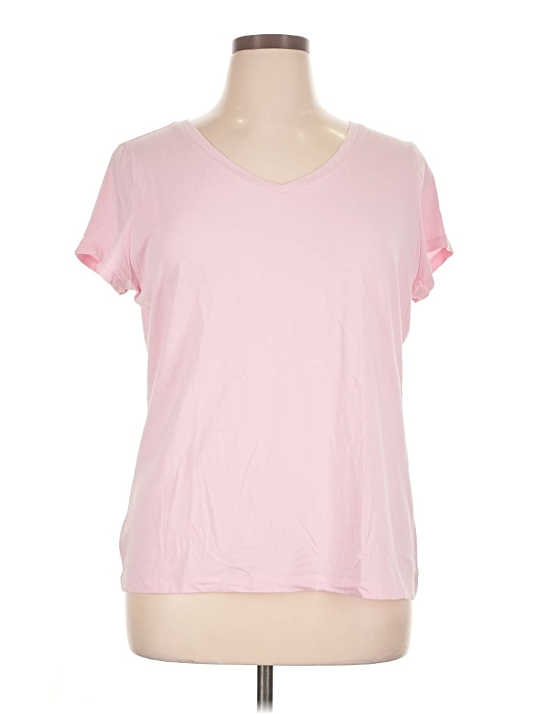 Pre-owned Liz Claiborne Short Sleeve T-shirt In Pink
