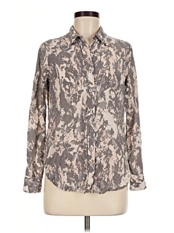 Piperlime Long Sleeve Silk Top (view 1)
