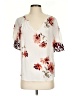 Joie 100% Viscose Floral Ivory Short Sleeve Blouse Size S - photo 1