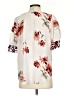 Joie 100% Viscose Floral Ivory Short Sleeve Blouse Size S - photo 2