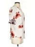 Joie 100% Viscose Floral Ivory Short Sleeve Blouse Size S - photo 4